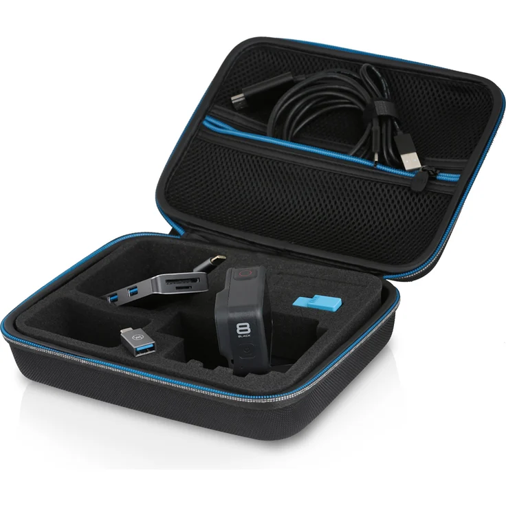 Wicked Chili GOP Case Tasche kompatibel mit GoPro Hero9, Hero 8, 7, 2018, 6, 5, Apeman, Crosstour Schutztasche für Kamera und Zubehör (M, schwarz) – Bild 2