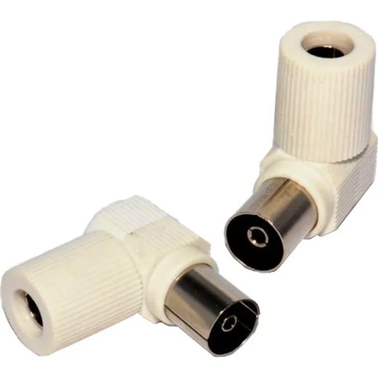 PremiumCord TV Antenne Anschluss IEC Buchse abgewinkelt, 75 Ohm, Farbe weiß