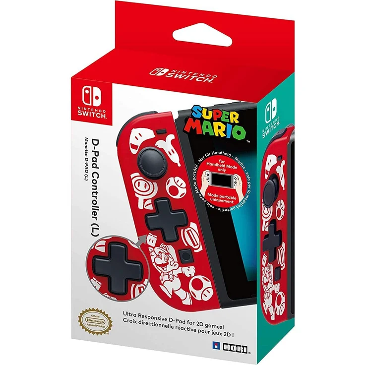 Hori D-Pad Controller (L) - Super Mario Rot, Weiß (NSW-151U) (Switch) – Bild 1