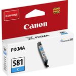 Canon CLI 581 Cy Original Tintenpatrone Cyan für Pixma Drucker Pixma TR7550 TR8550 TS6150 TS6151 TS8150 TS8151 TS8152 TS9150 TS9155 TS6250 TS6251 TS8250 TS8251 TS8252 TS9550