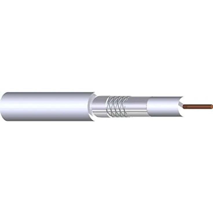 Tria Koaxialkabel Koka 110A+ Pvc 250 M-Plastikspule Weiss