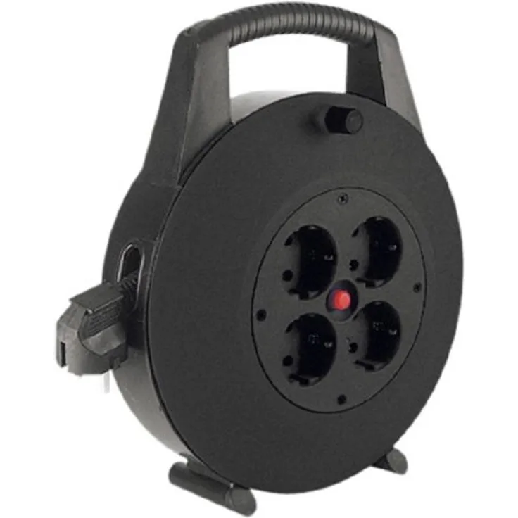 Bachmann 393.002 Kabelbox 4-fach 10m mit Thermoschutzschalter, 3600 W, 250 V, Schwarz