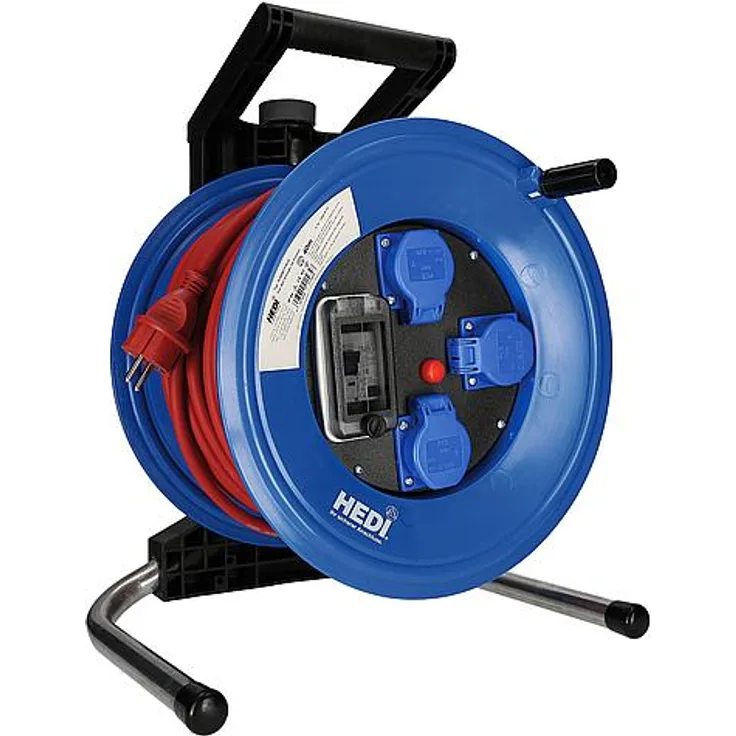 Hedi Industrie-Kabeltrommel mit FI-Schutzschalter K340NTFI010