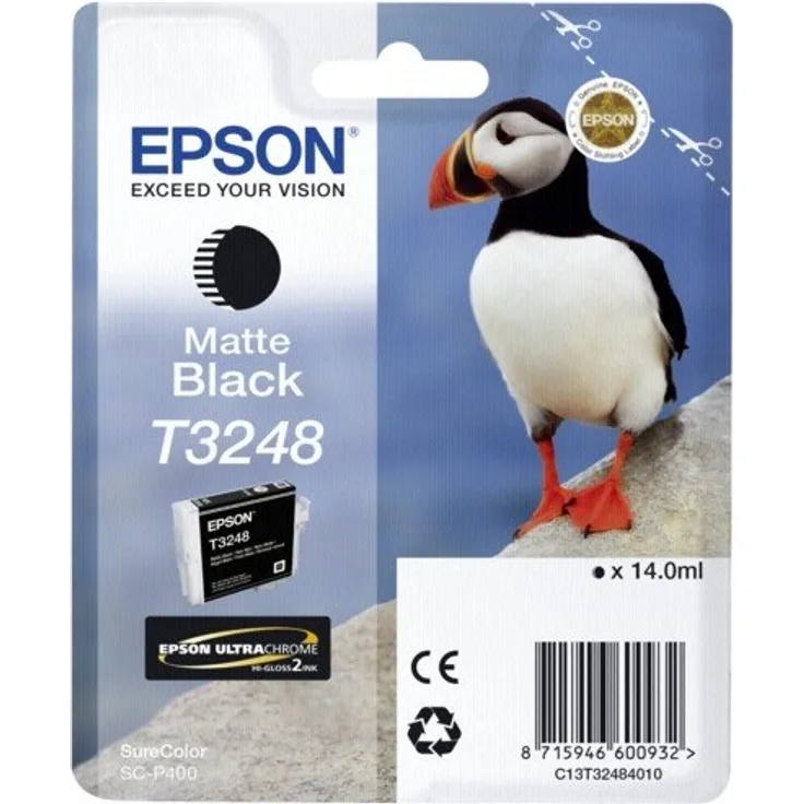 Epson C13T32484010 Tintenpatrone, T3248 Original, matt schwarz