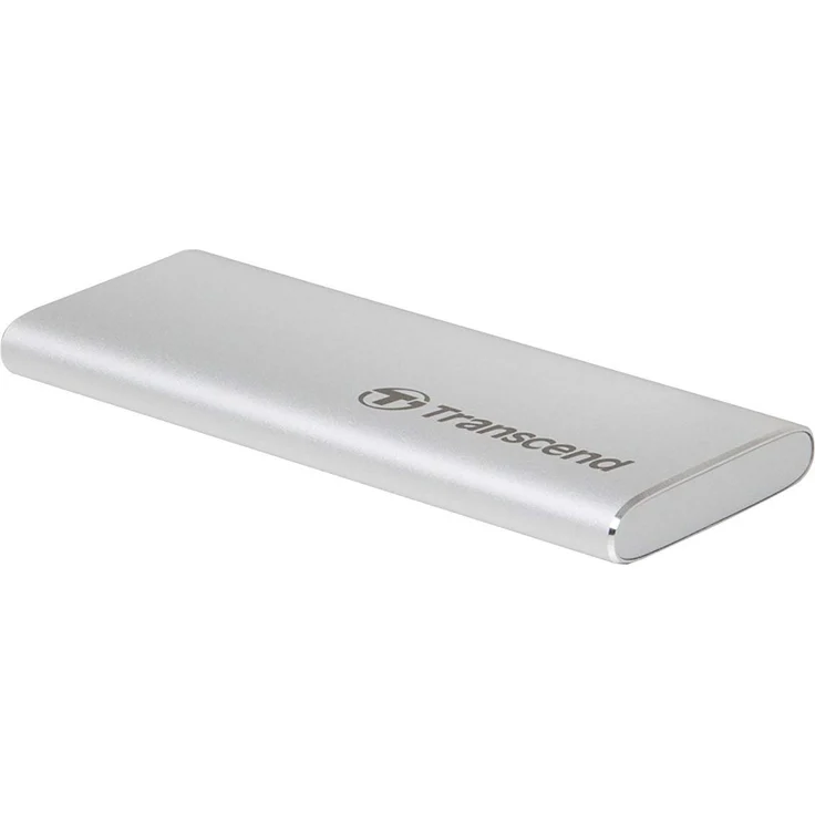Transcend ESD240C - Solid-State-Disk - 120 GB - extern (tragbar) - M.2 - USB 3.1 Gen 2 (USB-C Steckverbinder) - Silber (TS120GESD240C) – Bild 2