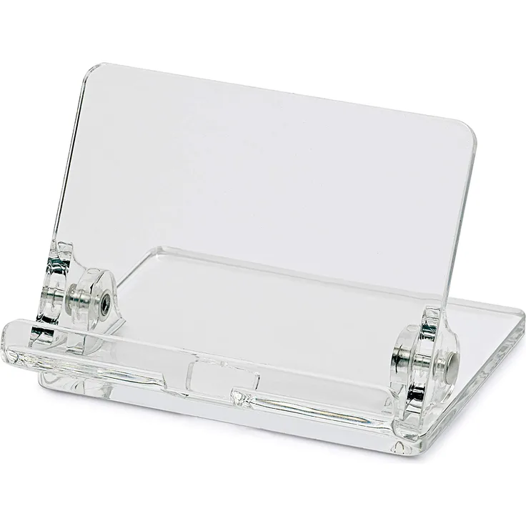 MAUL Handyständer Tisch, Acryl, Stufenlose Neigung, Mit praktischer Kabelaussparung, 100 x 105 x 75 mm, Transparent, 1957505, 1 Stück