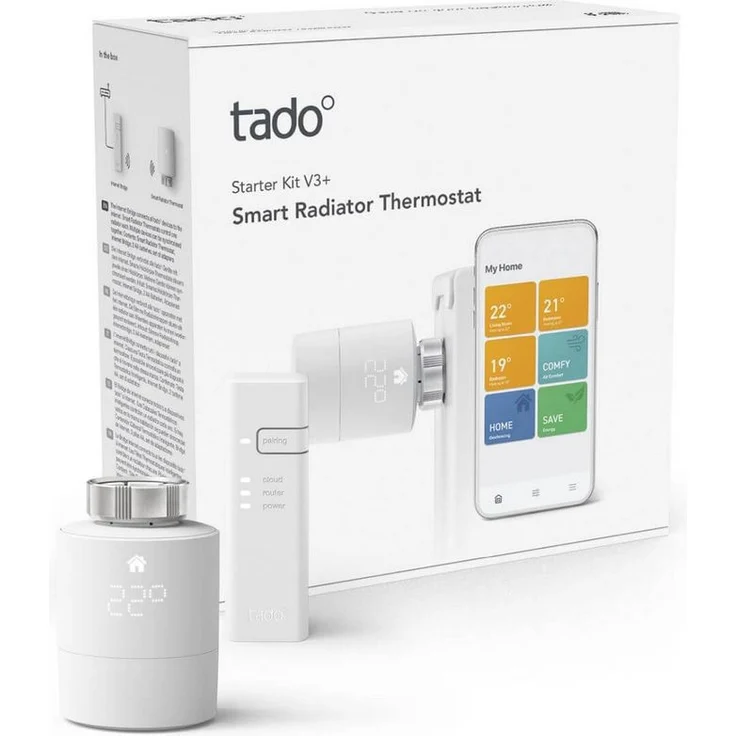 tado° Smartes Heizkörper-Thermostat Starter Set V3+ inkl. Internet Bridge – Bild 1