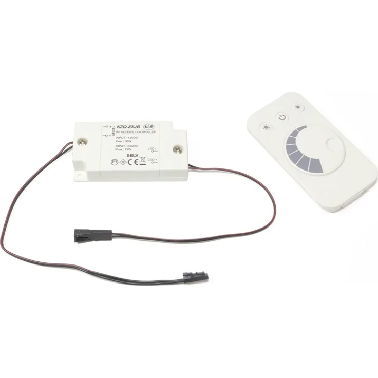 LED-Funkdimmer Startset weiß 12-24 V 36-72 W L&S
