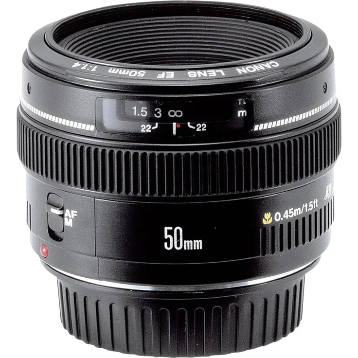 Canon Objektiv EF 50mm F1.4 USM für EOS (Festbrennweite, 58mm Filtergewinde, AF-Motor) schwarz