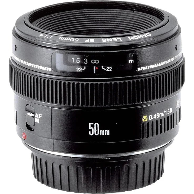 Canon Objektiv EF 50mm F1.4 USM für EOS (Festbrennweite, 58mm Filtergewinde, AF-Motor) schwarz – Bild 1