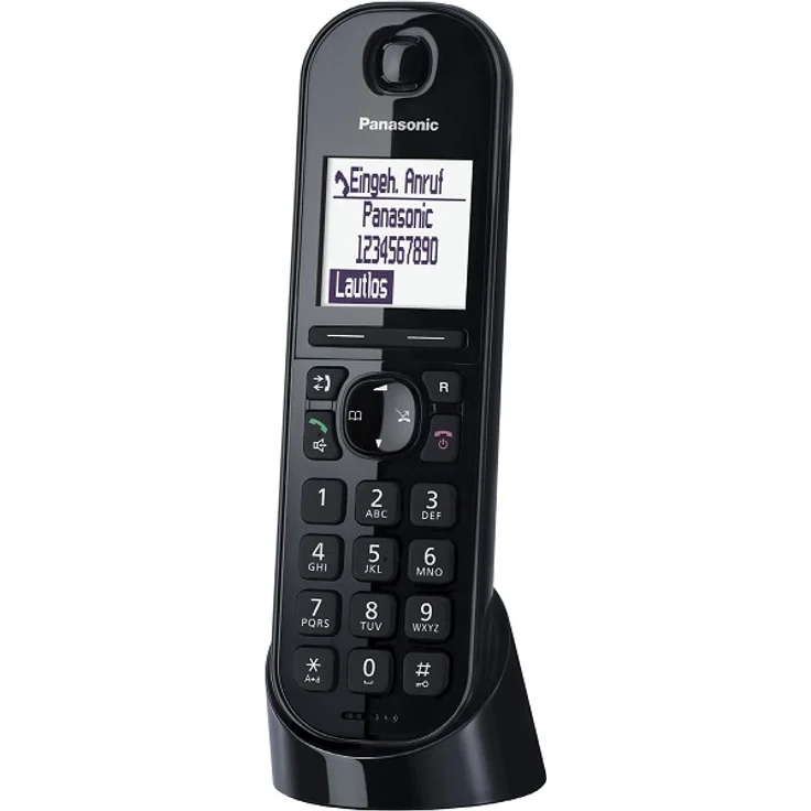 Panasonic KX-TGQ200GB DECT IP-Telefon, schnurlos, CAT-iq 2.0 kompatibel, digitales Telefon, schwarz – Bild 1