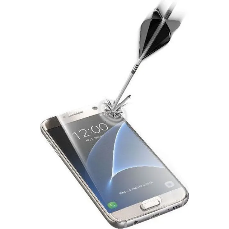 Cellular Line Second Glass Ultra Shape - Galaxy S7 gehärtetes strapazierfähiges und transparentes Glas