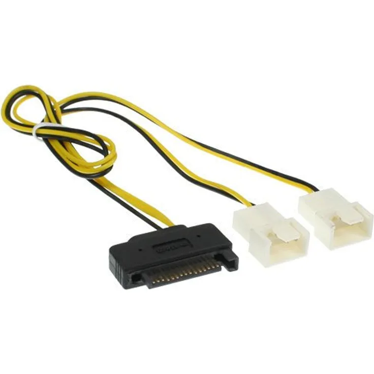 INLINE Y-cable - Netzteil für Lüfter - 4-polig PWM (M) bis SATA Leistung (W) - 30 cm