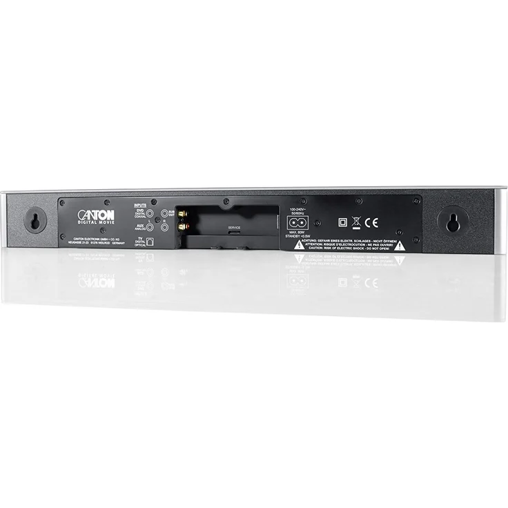 Canton DM 5 2.1 Soundbar mit Subwoofer, kabellos/kabelgebunden, geeignet für TV, silber – Bild 4