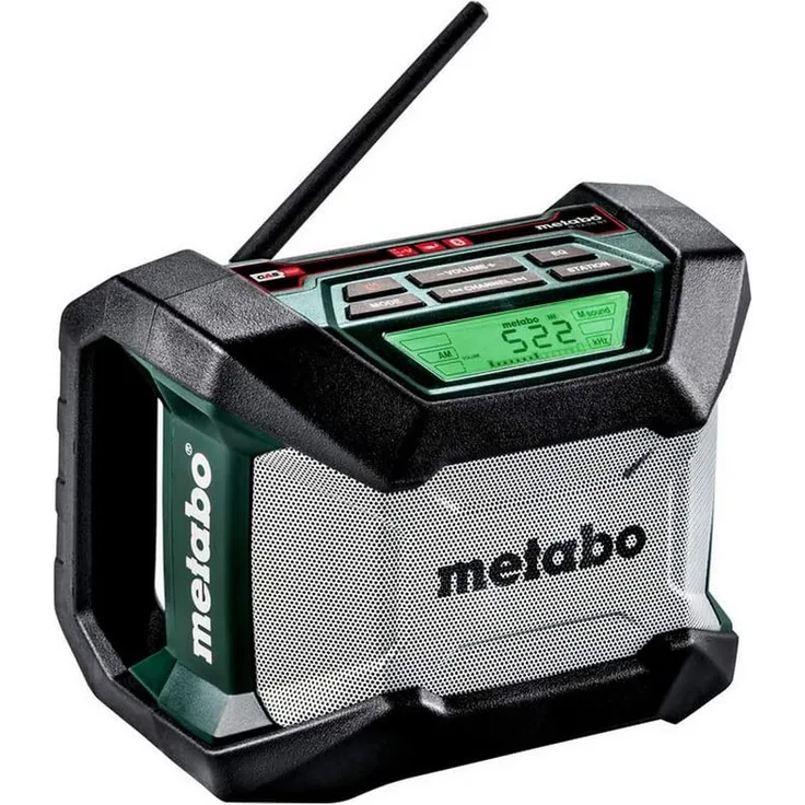 Metabo R 12-18 BT SOLO (600777850) Baustellenradio mit Bluetooth, LCD-Display, geeignet für Outdoor, spritzwassergeschützt, grün