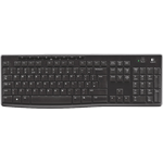 Logitech K270 Kabellose Tastatur, 2.4 GHz Verbindung via Unifying USB-Empfänger, 8 Multimedia- und Schortcut-Tasten, Spritzwassergeschützt, 2-Jahre Batterielaufzeit, Spanisches QWERTY-Layout - schwarz