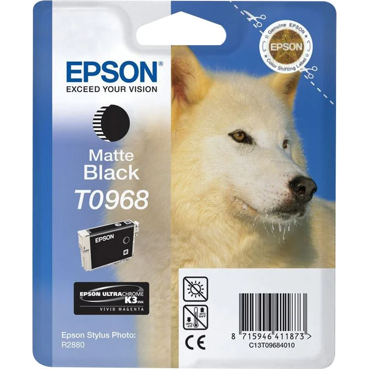 Epson T0968 Tintenpatrone Husky, Singlepack matt schwarz – Bild 1