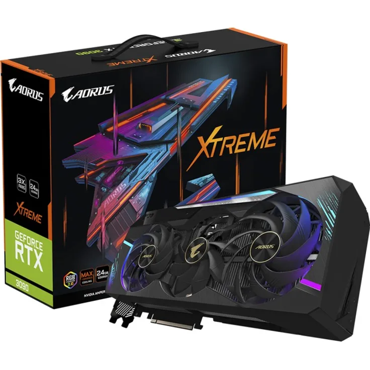 Gigabyte Aorus GeForce RTX 3090 Xtreme 24G, 24GB GDDR6X, 3x HDMI, 3x DP (GV-N3090AORUS X-24GD)