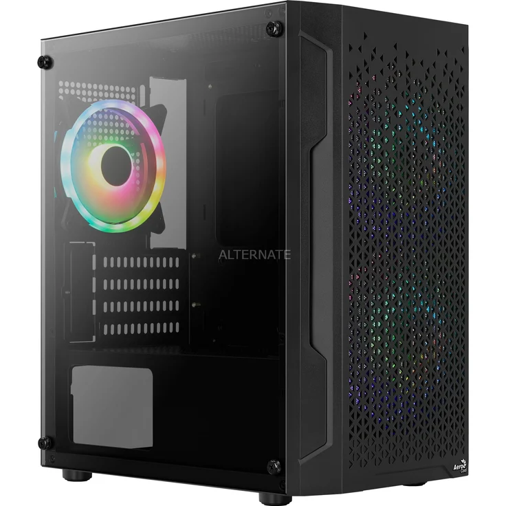 Aerocool Trinity Mini-G-BK-v2 Tower-Gehäuse, schwarz – Bild 1