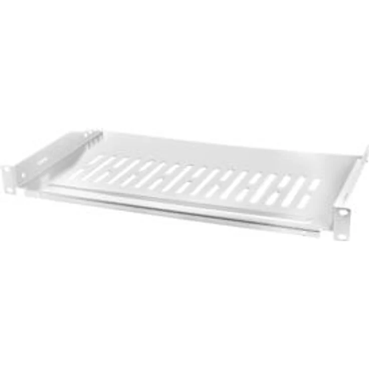 LogiLink SF1C35G - 19'' Einschubfach (1 HE) für Stand-, Serverschränke mit mind. 350mm Tiefe, max. 10kg Tragkraft, Grau