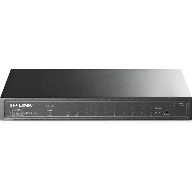 TP-Link TL-SG22 Desktop Smart Switch, 8x RJ-45, 2x SFP, PoE (TL-SG2210P)