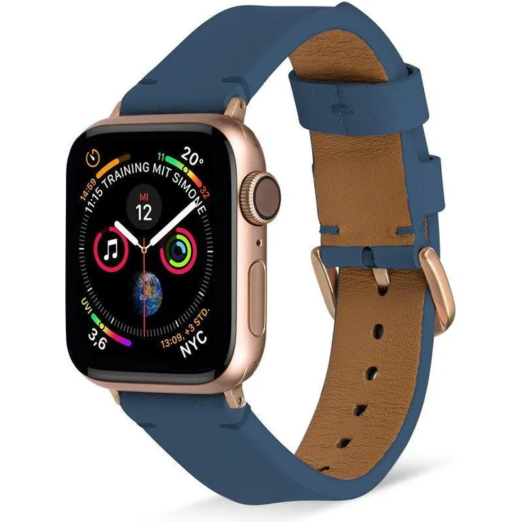 Artwizz WatchBand Leather Lederarmband für Apple Watch 38/40mm NordicBlue