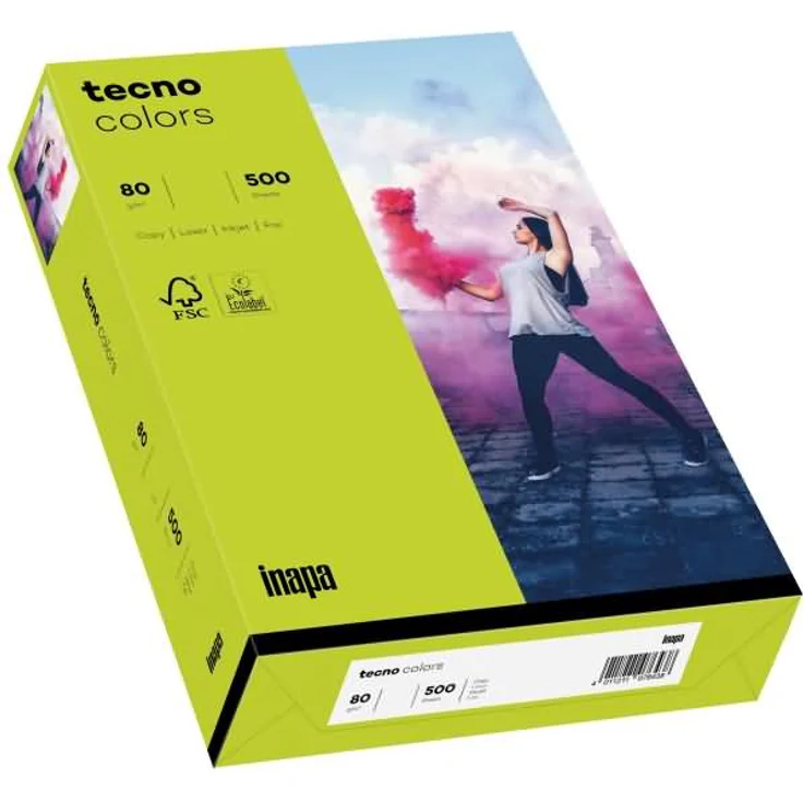 tecno Kopierpapier colors leuchtend grün DIN A3 80 g-qm 500 Blatt (88324451) – Bild 1