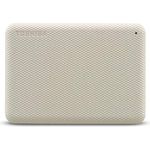 Toshiba Canvio Advance - Festplatte - 4 TB - extern (tragbar) - 2.5 Zoll (6.4 cm) - USB 3.2 Gen 1 - hellbeige (HDTCA40EW3CA)