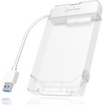 RaidSonic ICY BOX IB-AC703-U3 - Speichergehäuse mit Datenanzeige, Netzanzeige, EasySwap Mechanism - 6,4 cm (2.5'') - SATA 6Gb/s - 600MBps - USB3.0 - weiß (IB-AC703-U3)