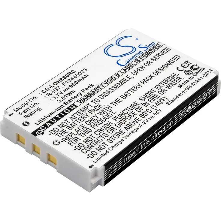 Cameron Sino Ersatzakku - CS-LOH880RC - Logitech Harmony 720 - 880 - 1903040000 - 3,7 Volt 950mAh Li-Ion