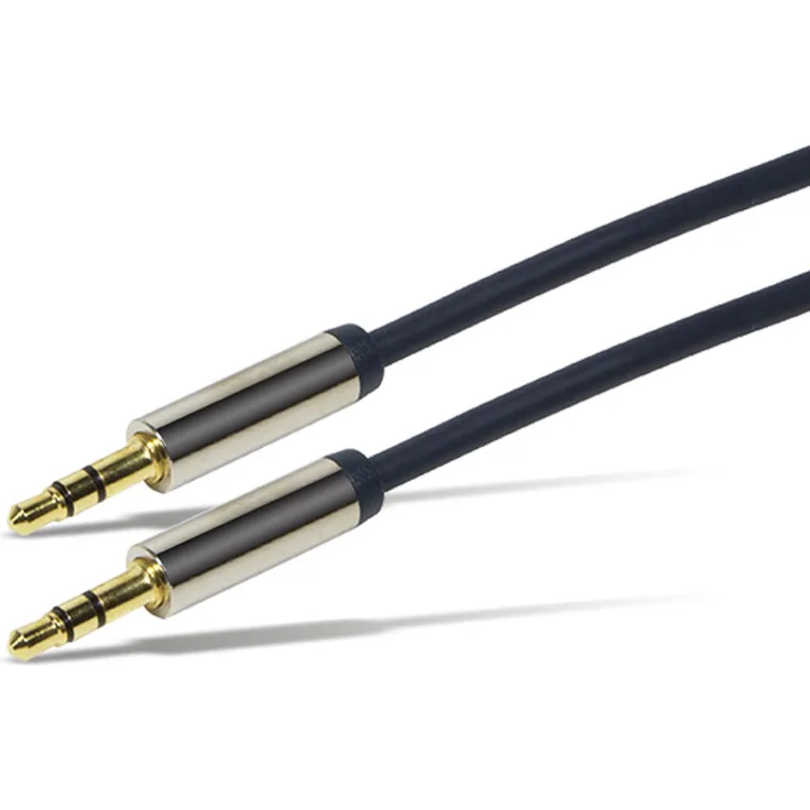 LogiLink Audio Anschlusskabel 3.5 Stereo gerade, 1,00m, dunkelblau