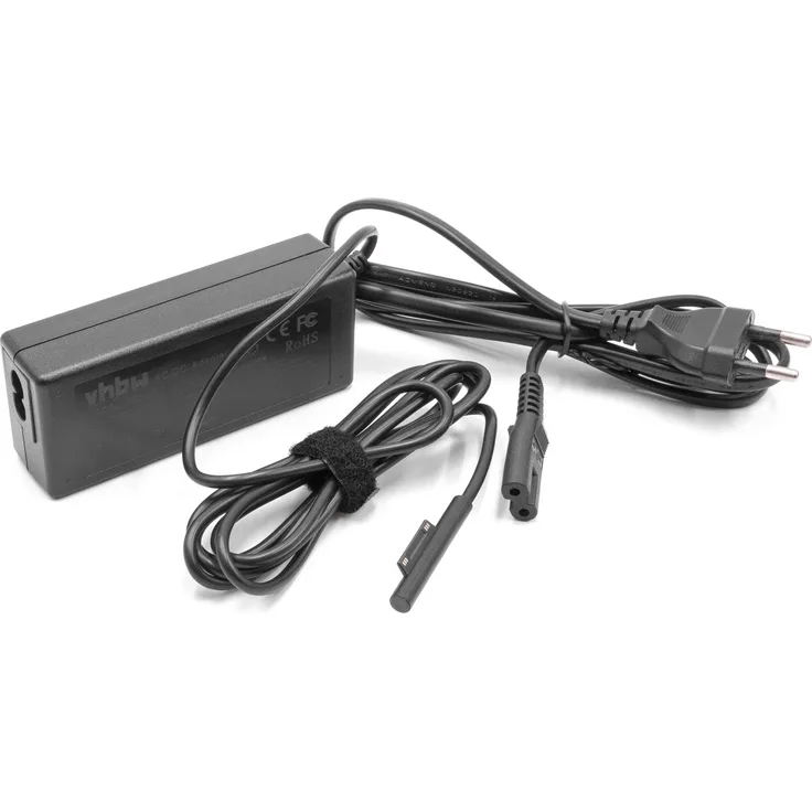 vhbw 220V Netzteil Ladegerät (15V, 2.58Ah) passend für Notebook, Laptop Microsoft Surface Pro 2017, Pro 4 Intel Core i5 i7, Pro 5