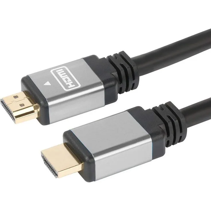 PremiumCord Silver 4K High Speed ??HDMI Kabel 10 m, Kompatibel mit Video 4K 2160p, FULL HD 1080p, Deep Color, 3D, ARC, HDR, 10,2Gbps, vergoldete Anschlüsse, schwarz