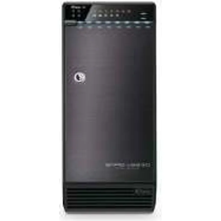 FANTEC Qb-X8US3R Externes 8-fach Raid Festplattengehäuse (für 8x 8, 89 cm (3, 5 Zoll) SATA Festplatten, USB 3.0 SuperSpeed und eSATA Anschluss, Raid Funktion (0-5-10-50-Big), 2x 80 mm Lüfter) Schwarz