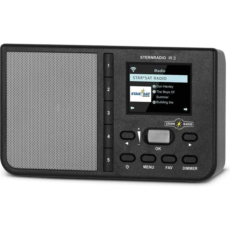 TechniSat STERNRADIO IR 2 Internetradio mit WLAN, Wecker, TFT-Display, schwarz