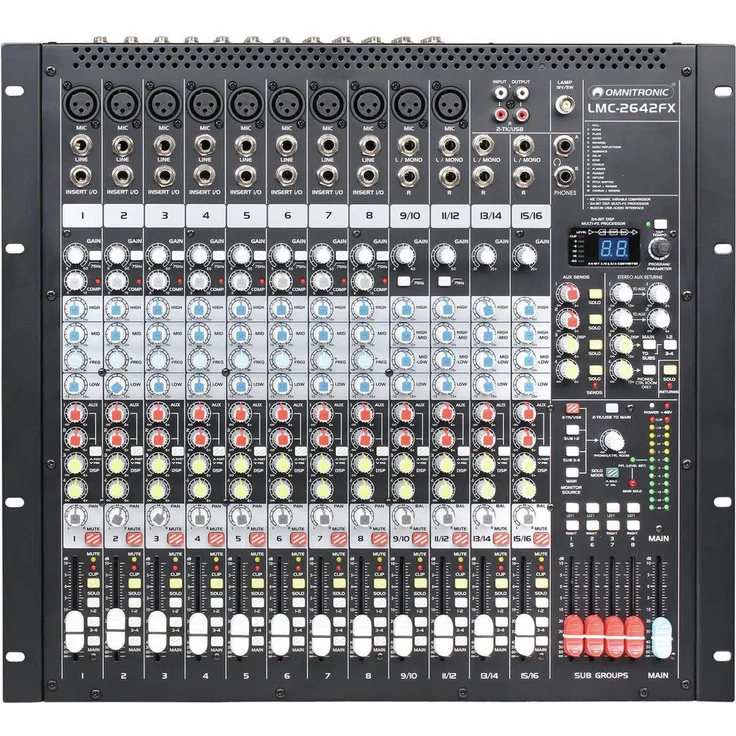 Omnitronic 10040285 Lmc-2642Fx USB-Mixer