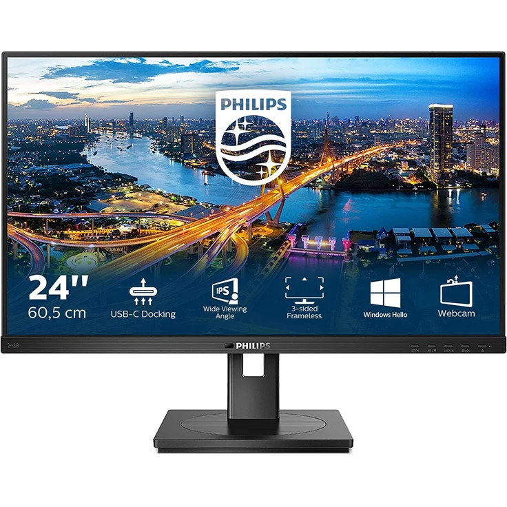 Philips 243B1/00 - 23,8 Zoll, Full HD (1920 x 1080), IPS-Panel, 75Hz, 4ms, 250cd/m² – Bild 1