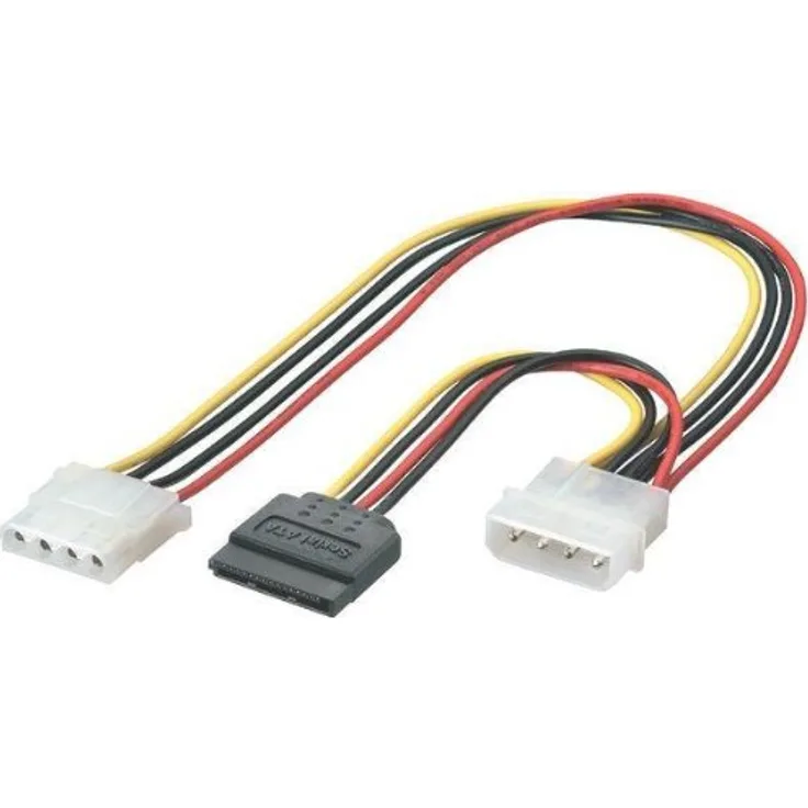 Equip - Netzteil - interne Stromversorgung, 4-polig - 15 PIN SATA Power (M) - 20 cm (112052)