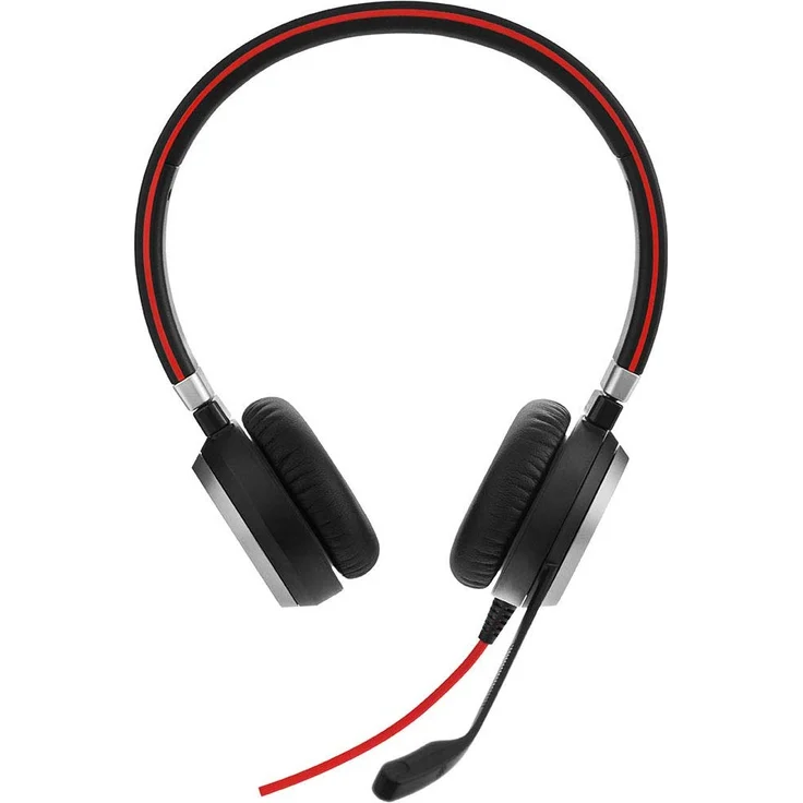 Jabra Evolve 40 UC Stereo Headset Unified Communications Kopfhörer für VoIP Softphone mit passivem Noise-Cancelling USB-Kabel mit Anrufsteuerung Schwarz – Bild 3