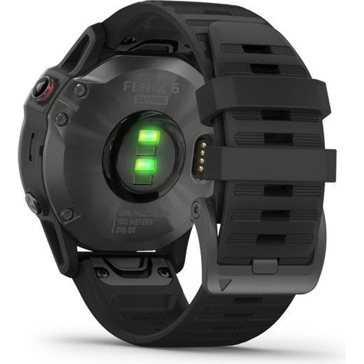 Garmin fēnix 6 Sapphire Smartwatch GPS, Unisex, 47mm, Kunststoffgehäuse, Silikonarmband, Schiefergrau – Bild 2