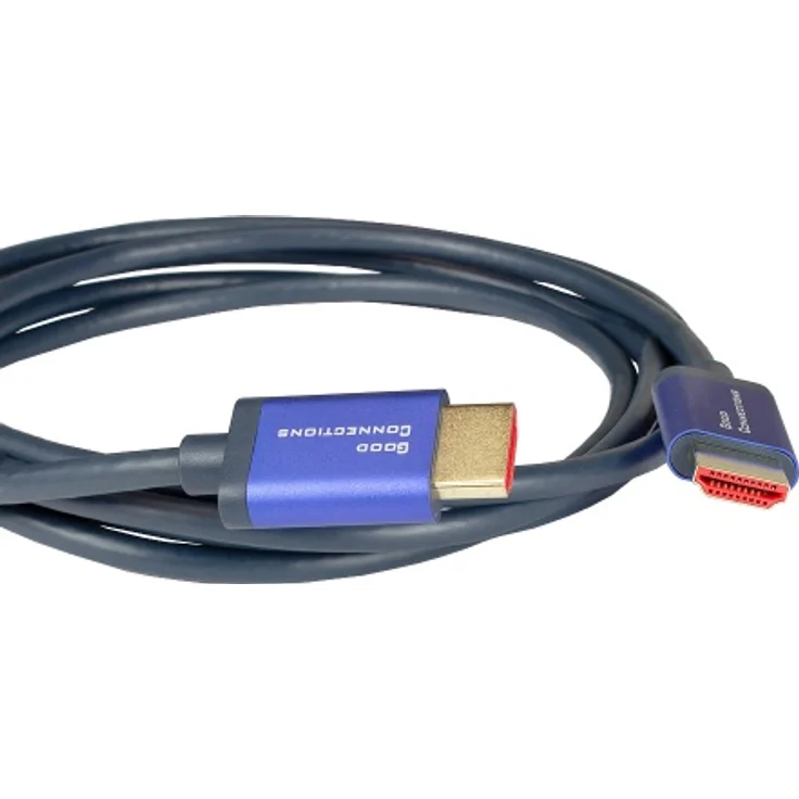 Ultra-High-Speed HDMI 2.1 SmartFLEX Kabel, 8K UHD-2 - 4K UHD, Aluminiumgehäuse, CU, dunkelblau, 1,5 – Bild 2
