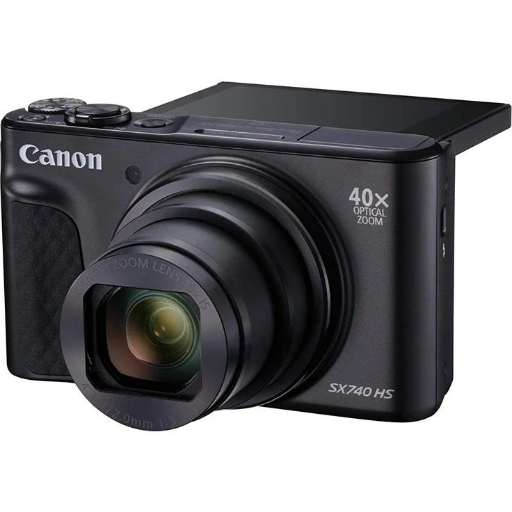 Canon PowerShot SX740 HS Digitalkamera (20,3 MP, 40-fach optischer Zoom, 7,5cm (3 Zoll) Display, DIGIC 8, 4K Ultra HD, HDMI, WLAN, Bluetooth, Blendenautomatik, Zeitautomatik) schwarz – Bild 4