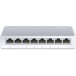TP-Link TL-SF1008D 8-Port Fast Ethernet--Netzwerk--Lan Switch (10-100Mbit-s, automatische Geschwindigkeits- und Duplexanpassung, Plug-und-Play, Auto-MDI-MDIX, lüfterlos) weiß
