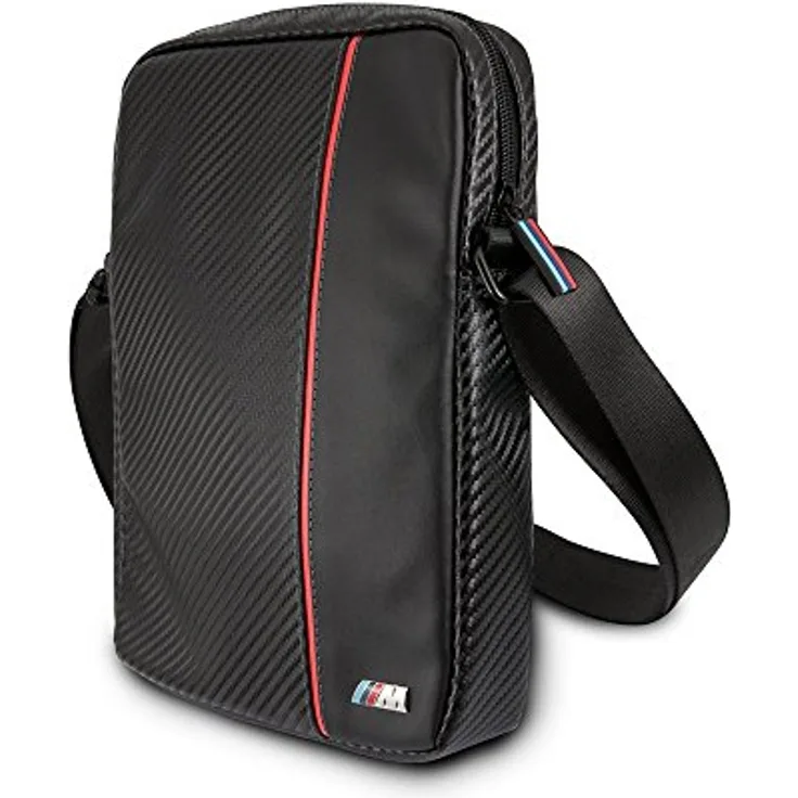 BMW BMTB10CAPRBK Travel Bag 9-10 Zoll Carbon Inspiration, M Collection, Universal Schwarz/Rot