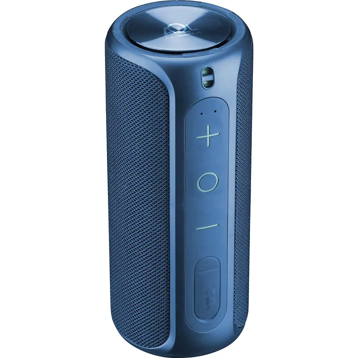 cellularline BTSPKTHUNDERB Tragbarer Lautsprecher 10 W Blau - Tragbare Lautsprecher (10 W, Verkabelt & Kabellos, Blau, Zylinder, Digital, IPX7)