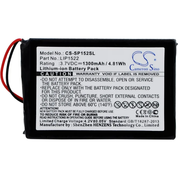 Cameron Sino Ersatzakku - CS-SP152SL - Sony PS4 Dualshock 4 Wireless Controller / LIP1522 - 3,7 Volt 1300mAh Li-Ion