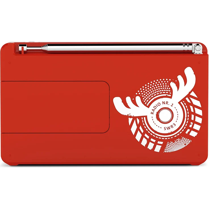 TechniSat Digitradio 1 SWR3-Edition Mini Tragbares Radio, OLED-Display, rot, silber – Bild 3