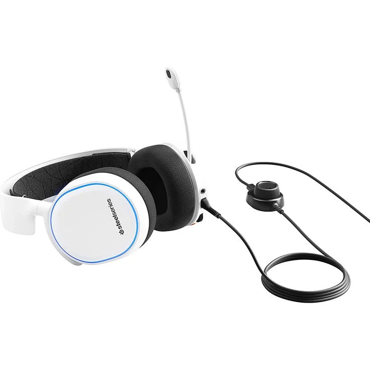SteelSeries Arctis 5 (Gaming Headset, RGB-Beleuchtung, DTS Headphone:X v2.0 Surround für PC und PlayStation 4) weiß – Bild 5