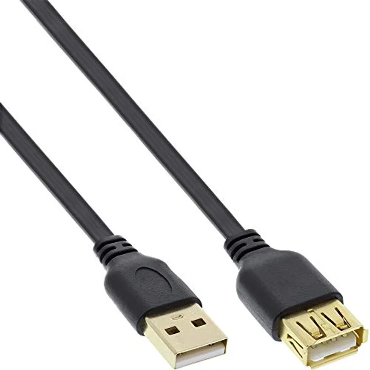 InLine - USB-Verlängerungskabel - USB (M) bis USB (W) - USB2.0 - 1,5m - Schwarz (34615F)