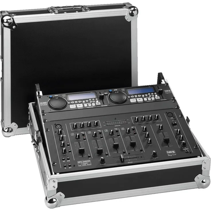 MONACOR MR-919DJ Flightcase, 9 HE, Butterfly-Verschlüsse, schwarz